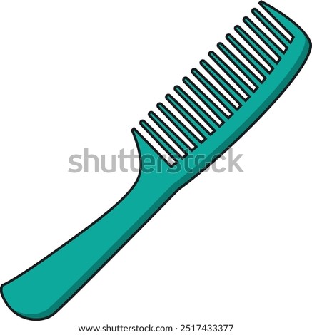 hair comb vector illustration isolated on white