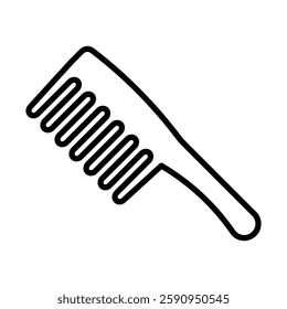 Hair comb Vector Line Icon Design