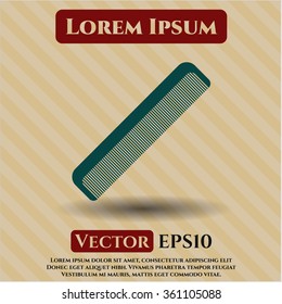 Hair Comb vector symbol
