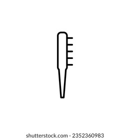 Hair Comb Vector Symbol for Advertisement. Perfect for web sites, books, stores, shops. Editable stroke in minimalistic outline style
