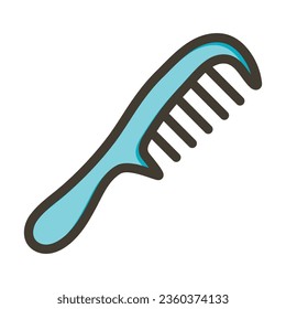Hair Comb Vector Thick Line Filled Colors Icon For Personal And Commercial Use.
