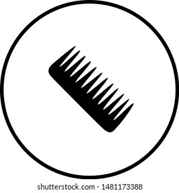 hair comb with wide teeth symbol