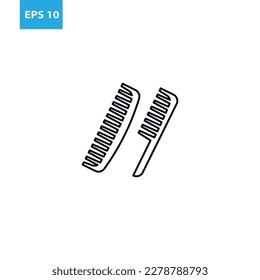 Hair combs line icon Vector illustration