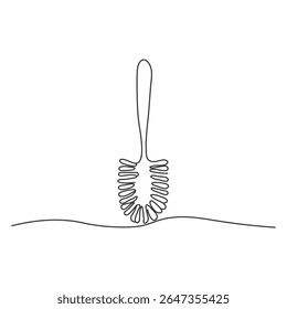 Hair combs one line continuous drawing. Comb icon symbol. Barber shop and hairdresser tools for haircut. Minimalist sign logo for beauty salon. Vector illustration. Hand drawn linear silhouette.