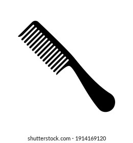 Hair combs vector icon. Hairbrush silhouette isolated on white background. 