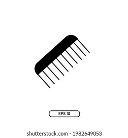 Hair combs vector icon. Hairbrush  isolated on white background.