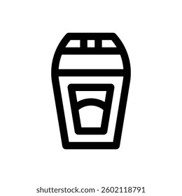 Hair conditioner. Editable stroke vector icon.