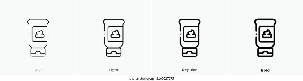 hair conditioner icon. Linear style sign isolated on white background. Vector illustration.