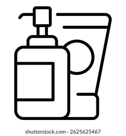 Hair conditioner icon outline vector. Shampoo treatment. Wash loss