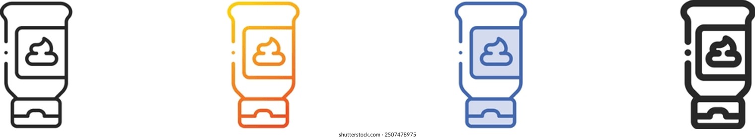hair conditioner icon.Thin Linear, Gradient, Blue Stroke and bold Style Design Isolated On White Background