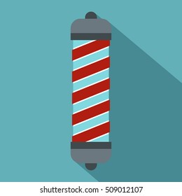 Hair curler icon. Flat illustration of hair curler vector icon for web isolated on baby blue background