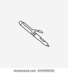 Hair curler icon isolated on white background