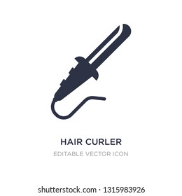 hair curler icon on white background. Simple element illustration from Beauty concept. hair curler icon symbol design.