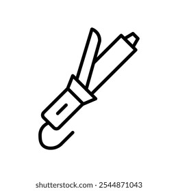 Hair curler icon Outline vector for web ui