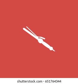 hair curler icon. sign design. red background