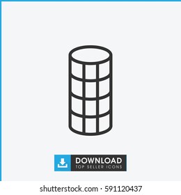 hair curler icon. Simple outline hair curler vector icon. On white background.