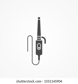 Hair curler vector icon sign symbol