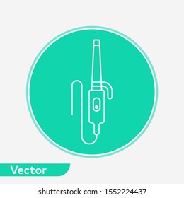 Hair curler vector icon sign symbol