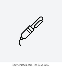 Hair curlerline vector icon. EPS 10