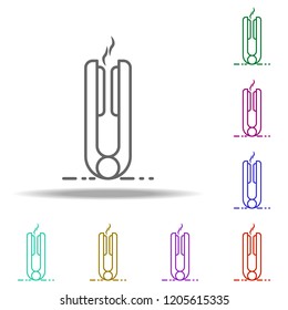 hair curlers icon. Elements of Beauty, make up, cosmetics in multi color style icons. Simple icon for websites, web design, mobile app, info graphics