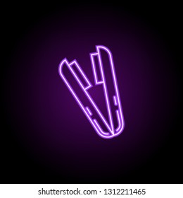 hair curlers icon. Elements of Beauty, make up, cosmetics in neon style icons. Simple icon for websites, web design, mobile app, info graphics