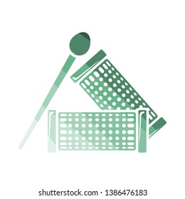 Hair curlers icon. Flat color design. Vector illustration.