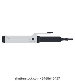 Hair curling device vector cartoon illustration isolated on a white background.