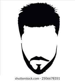 Hair cut, beard, hair cut man illustration art work