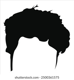 Hair Cut black art and vector illustration, new hair style 