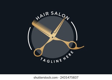 Haarschnitt-Element-Design mit Schönheitssalon