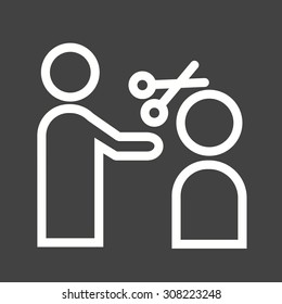 Hair, cut, hairdresser icon vector image. Can also be used for activities. Suitable for use on web apps, mobile apps and print media.