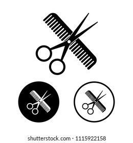 Hair cut icon set.Vector illustration