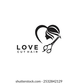 Hair cut icon vector logo design with creative concept Premium Vector