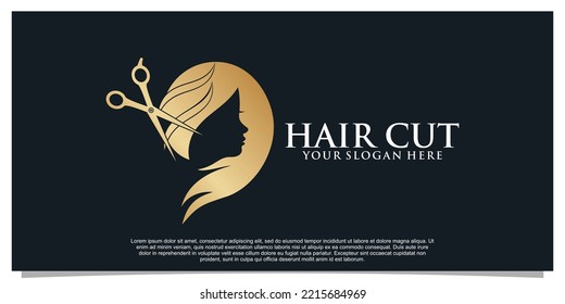 Logo-Design-Vektorgrafik mit kreativem Konzept für Frauen Schönheitssalon