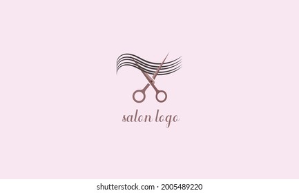 hair cut salon logo design template