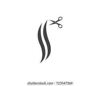 Hair cut saloon logo