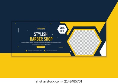 Hair Cutting barbershop social media cover design