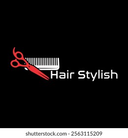 hair cutting and body hair removal logo design vector