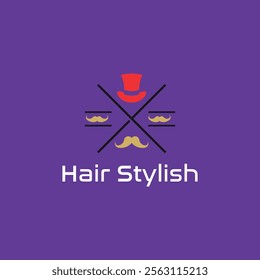 hair cutting and body hair removal logo design vector