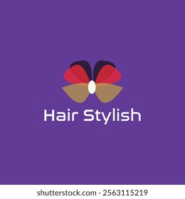 hair cutting and body hair removal logo design vector