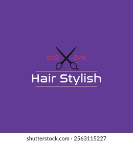 hair cutting and body hair removal logo design vector