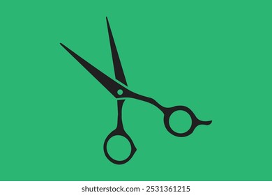 Hair cutting icon in cartoon style isolated on white background