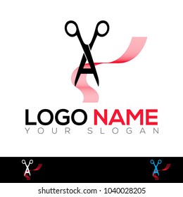 Hair Cutting Logo Template Vector EPS 
