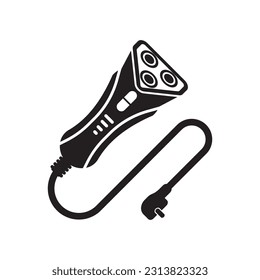 Hair cutting machine icon logo vector illustration design template.