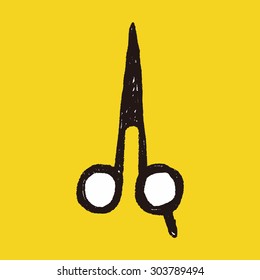 Hair cutting scissor doodle