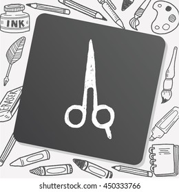 Hair cutting scissor doodle