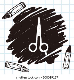 Hair cutting scissor doodle