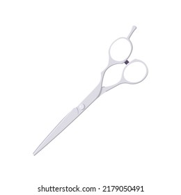 Ilustración plana de tijeras de corte de pelo. Limpiar elemento de diseño de iconos en fondo blanco aislado