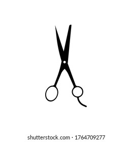 Icono de tijeras de corte de pelo.gráfico vectorial plano en fondo blanco