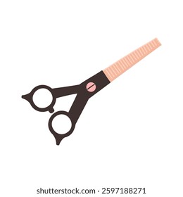 Hair cutting scissors on isolated background. Vector hand-drawn illustration